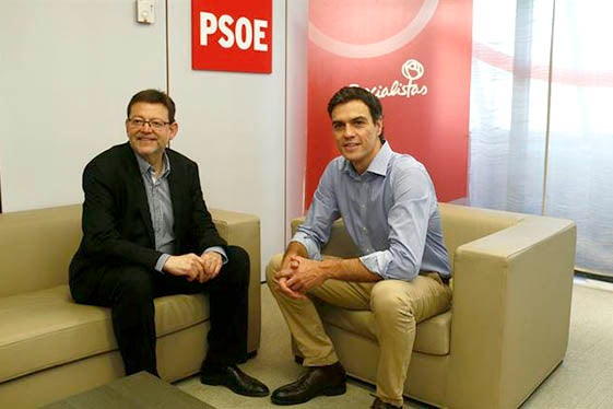Ximo Puig i Pedro Sánchez.