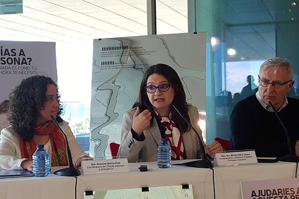 Arancha García Ruiz, Mónica Oltra i Joan Ribó.