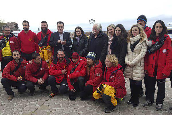 Mònica Oltra, aquest dimecres en Lesbos.