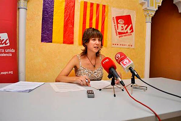 Marina Albiol, diputada en les Corts Valencianes per EUPV.