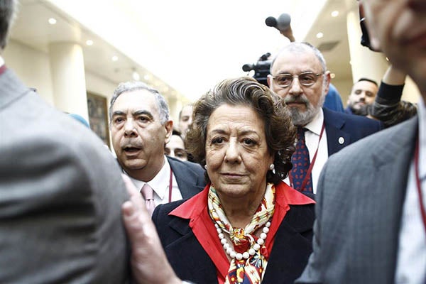 Rita Barberá aquesta vesprada en el Senat.