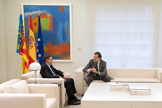 Ximo Puig i Mariano Rajoy.