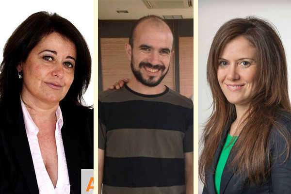 Ana Muñoz, Àlex Vilanova i Mentxu Balaguer.