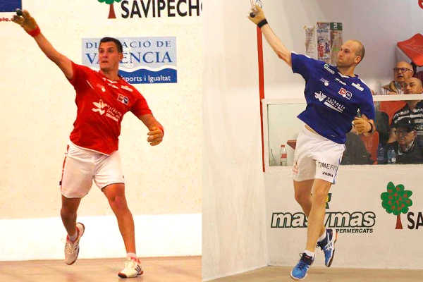 Ricard de Castelló de la Ribera i Ian de Senyera durant la passada final a Bellreguard