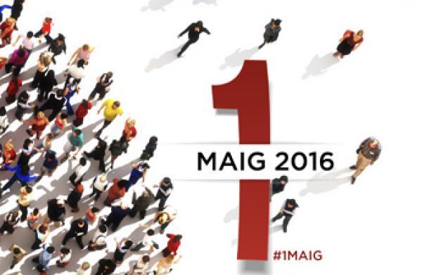 Imatge d'un cartell de la convocatòria de l'1 de Maig.