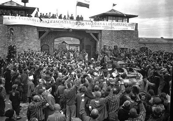 Alliberament dels presoners espanyols del camp de Mauthausen-Gusen en maig de 1945.