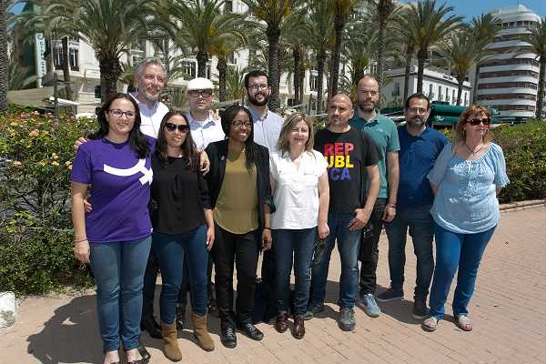 Dues imatges de les i els candidats per la circumscricpció d'Alacant. 