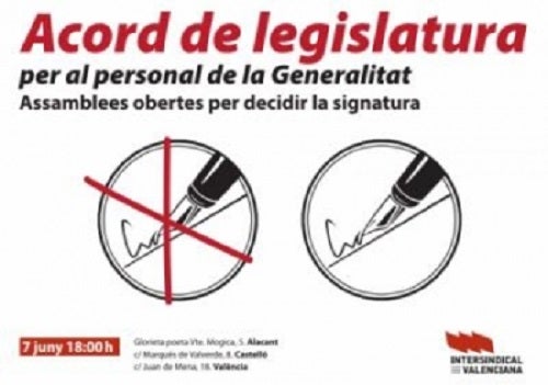 Cartell de la convocatòria de les assemblees d'aquest dimarts.