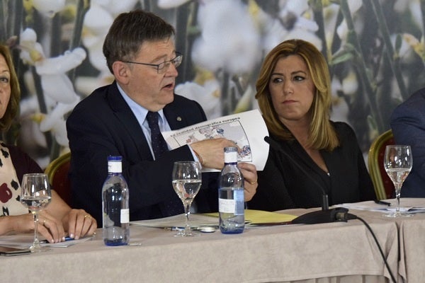 Ximo Puig i Susana Díaz, aquest dilluns a Almeria.