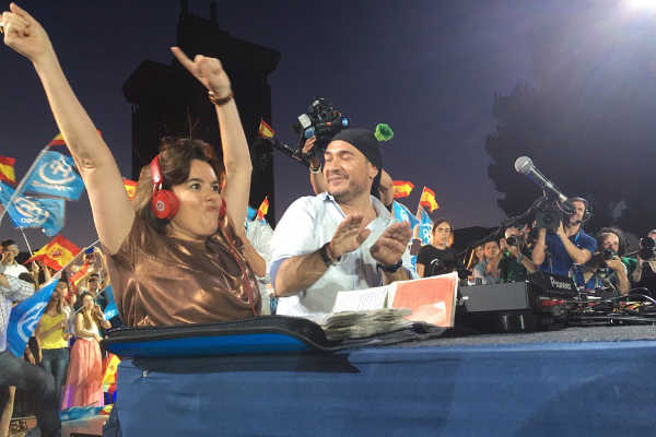 Soraya Sáenz de Santamaría en el tancament de campanya.