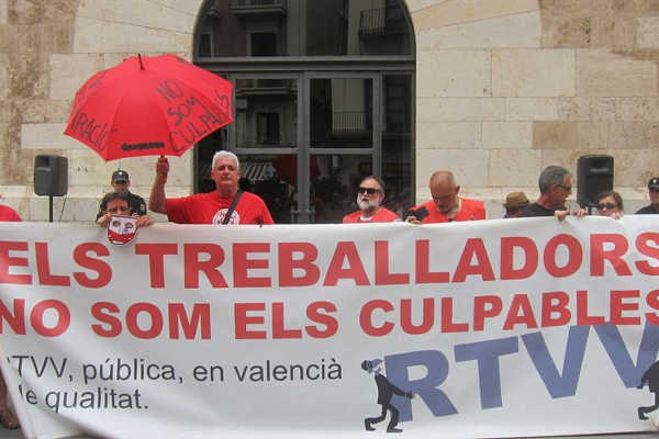 Concentració Comité d'Empresa de RTVV.