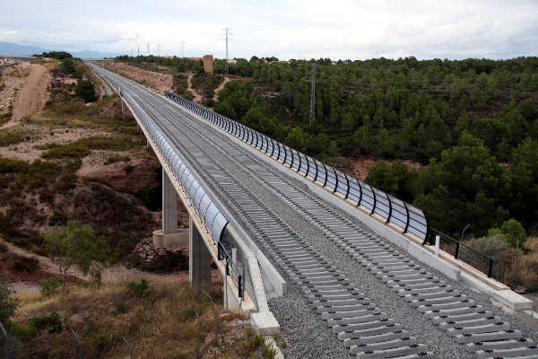 Viaducte del Corredor del Mediterrani a l'Hospitalet de l'Infant.