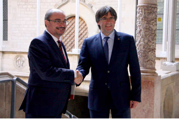 Javier Lambán i Carles Puigdemont.