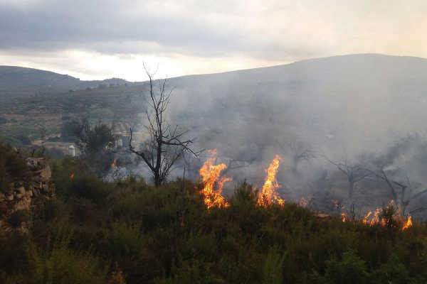 Incendi d'Atzeneta del Maestrat a les 18:15h.