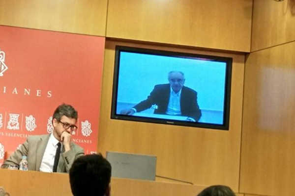 Rafael Blasco declarant per videoconferència.