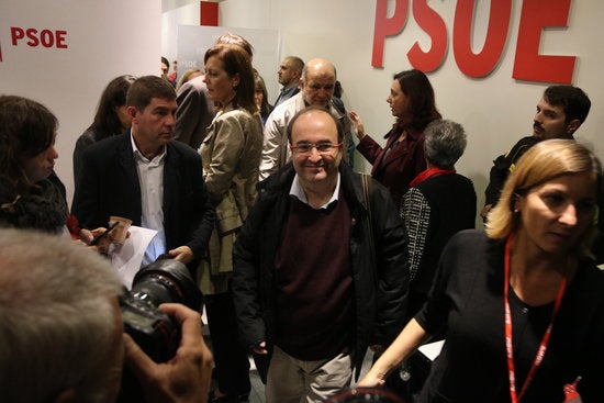 El primer secretari del PSC, Miquel Iceta, el passat diumenge a l'eixida del Comitè Federal del PSOE.