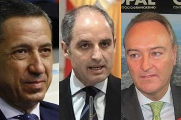 Eduardo Zaplana, Francisco Camps i Alberto Fabra.