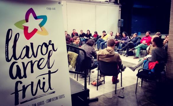 Un mment de l'assemblea del CUP celebrada a Sant Celoni.