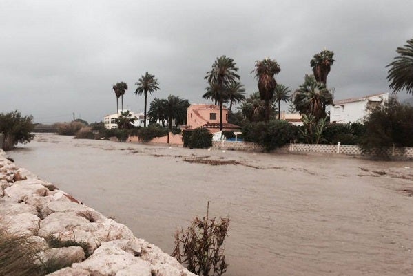 Aspecte del riu Girona a Dénia.