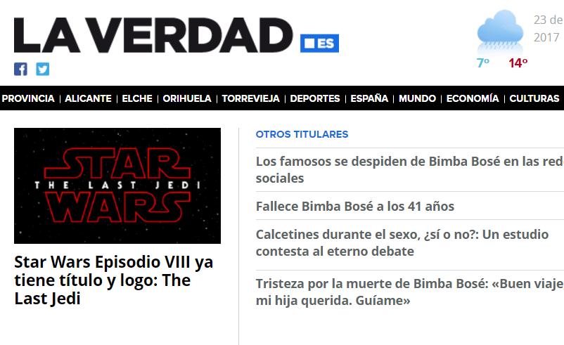 Imatge de l'edició digital de La Verdad, d'aquest dilluns.