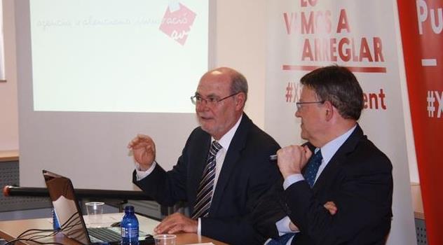 García Reche amb el president de la Generalitat, Ximo Puig.