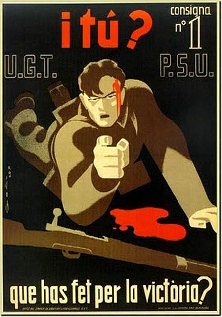 Cartell Lorenzo Go 1936 Barcelona PSU UGT