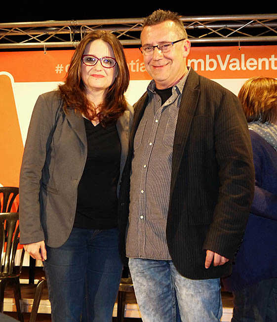 Joan Gilabert i Mònica Oltra.