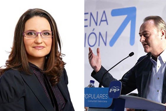 Mònica Oltra i Alberto Fabra.