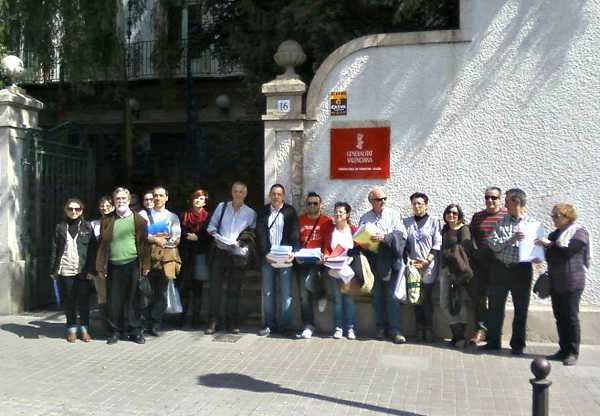 Foto d'arxiu, visita anterior de COPAVA a la Conselleria de Benestar Social