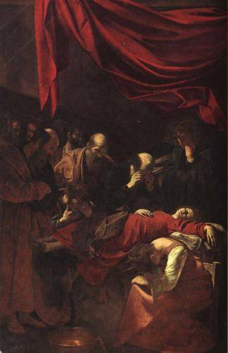 "La mort de la Verge", Caravaggio, 1605.