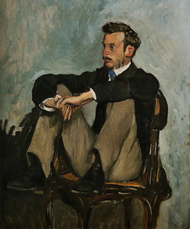 Frédéric Bazille, "Retrat de Pierre-Auguste Renoir", 1867, oli sobre llenç