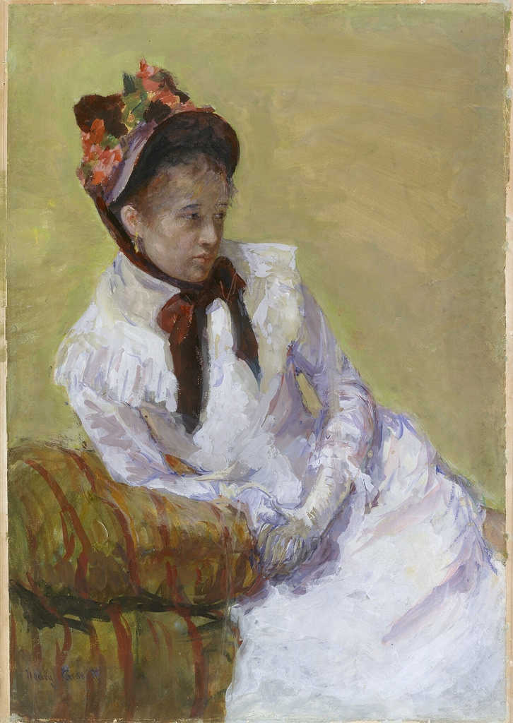 Mary Cassatt, "Autoretrat", ca. 1878, guaix sobre paper