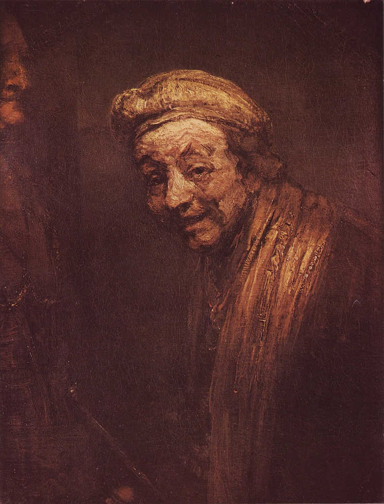 Rembrandt, "Autoretrat caracteritzat de Demòcrit", ca. 1669, oli sobre llenç, Museu Wallfarf-Richartz, Colònia