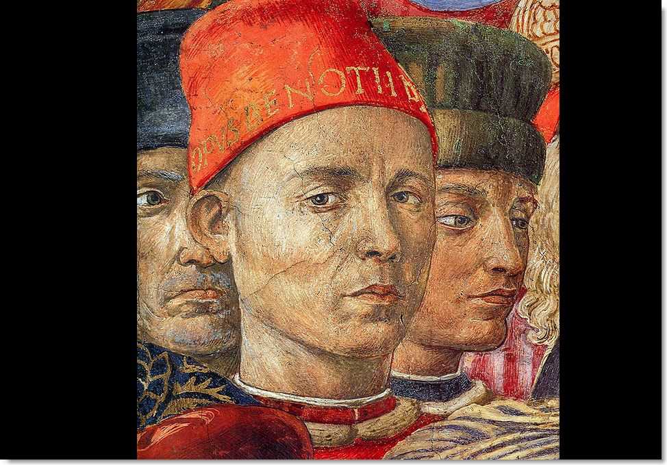 Benozzo Gozzoli, Autoretrat (detall), 1459-1461