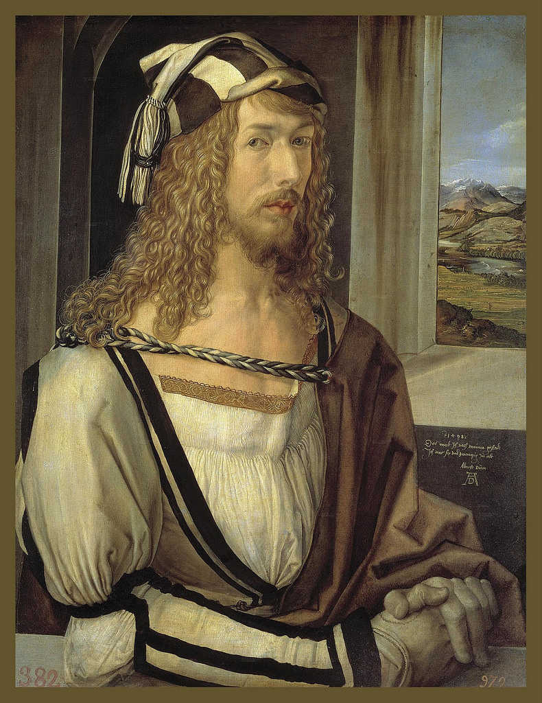 Albrecht Dürer, "Autoretrat", 1498, oli sobre taula