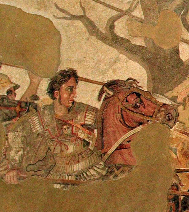 "Mosaic d'Alexandre el Gran" (detall), ca. 200 aC