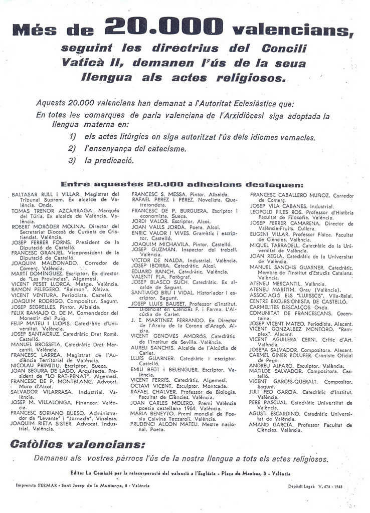 Mes de 20000 valencians