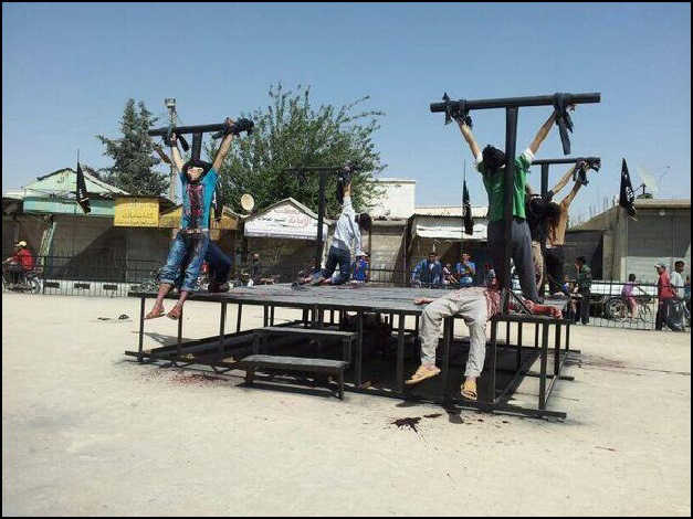 Cristians crucificats a Síria