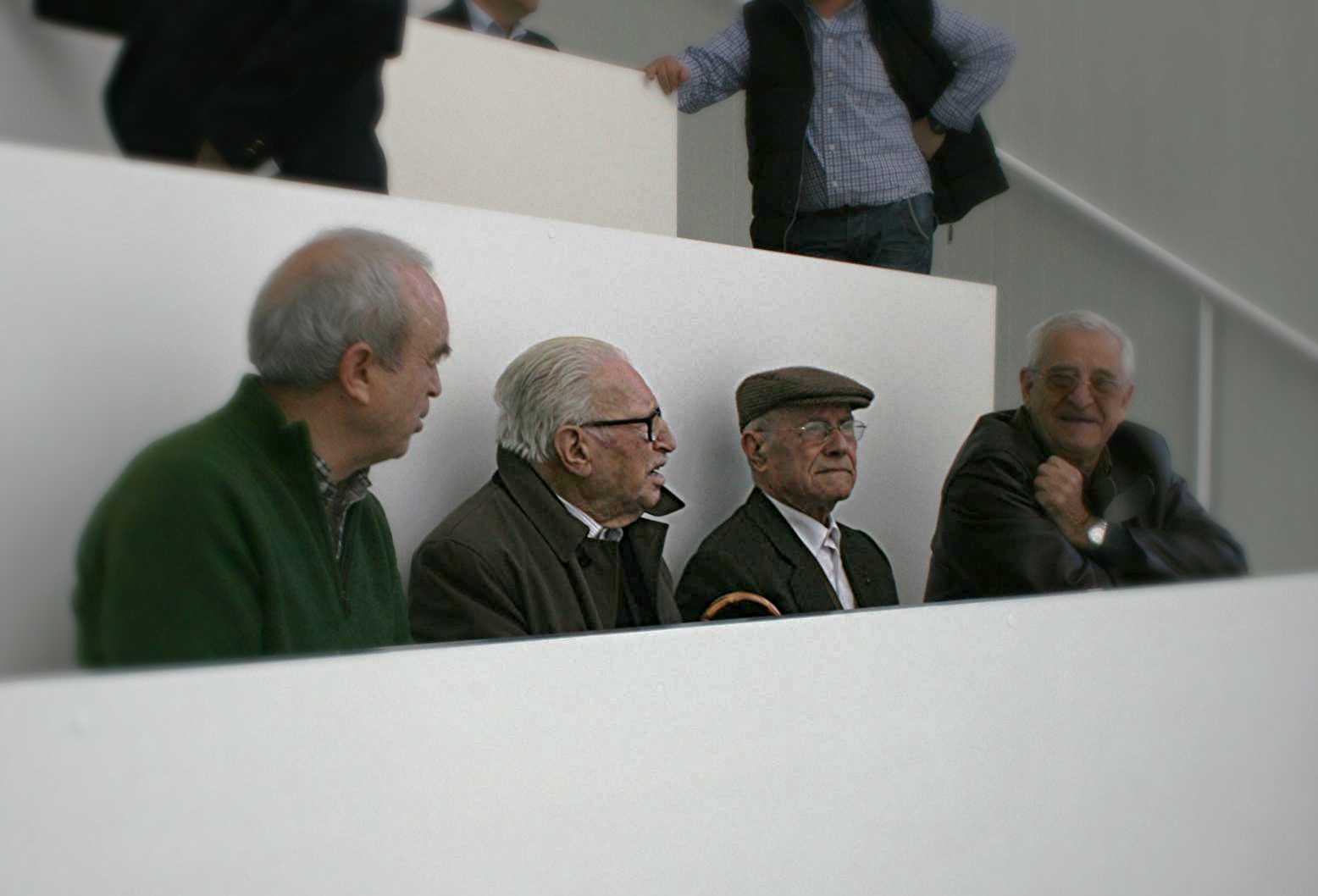 Juliet i Bausset en la inauguració del Trinquet d'Alzira