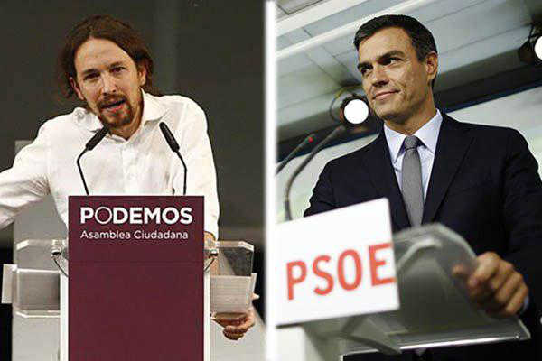 Pablo Iglesias i Pedro Sánchez