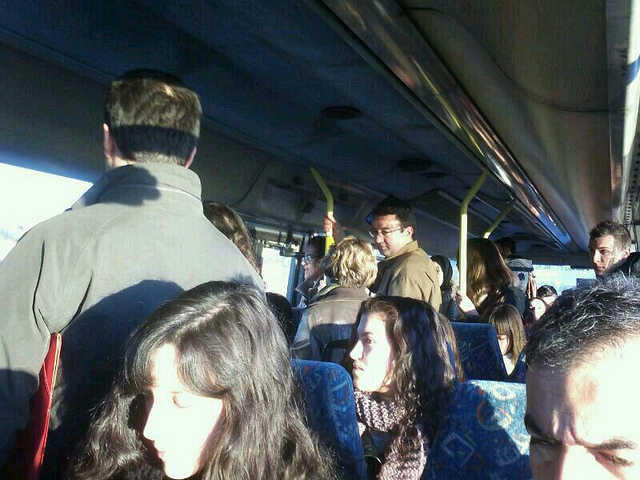 Imatge que ens passen els usuaris de la línia d'autobus sagunt-valència