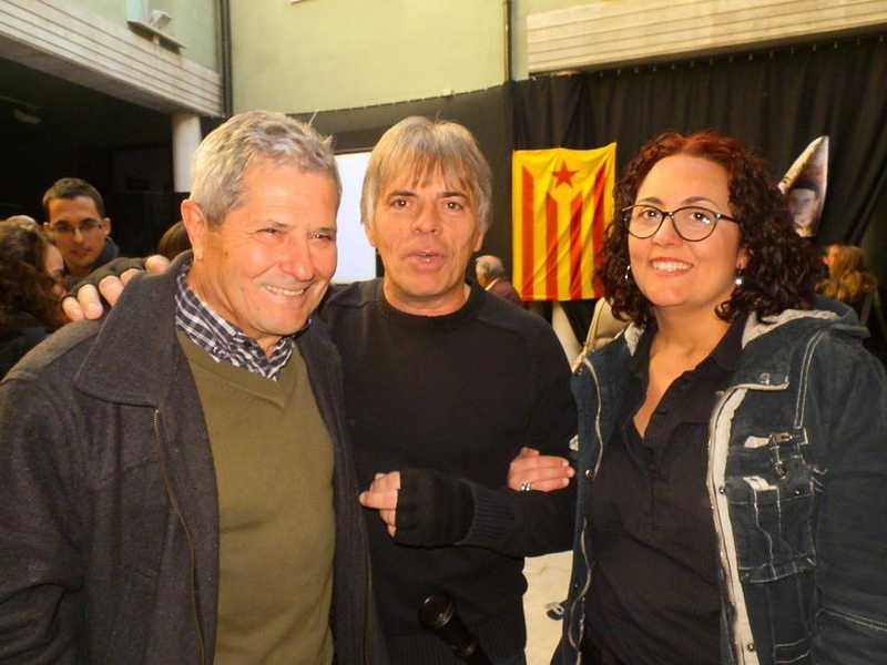 Guillem Agulló, Armand Fletes de l’associació cultural La Xala i Maria Isona del col·lectiu Reconstruint Fuster
