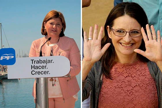 Isabel Bonig i Mònica Oltra.