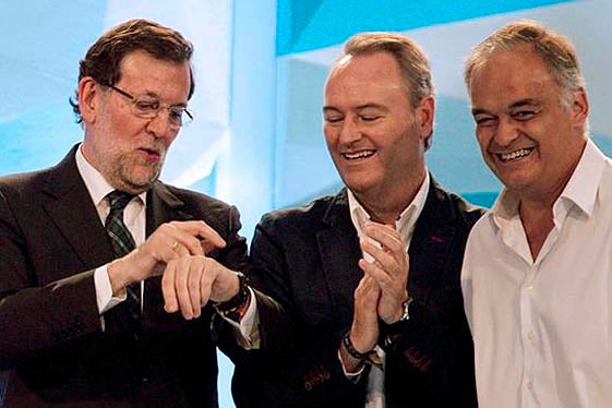 Rajoy, Fabra i González Pons (PP).