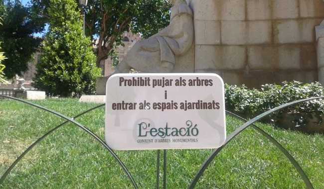 Imatge d'una de les senyalitzacions instal·lades.