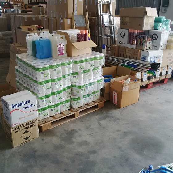 Imatge dels productes donats per l'Ajuntament d'Alginet.