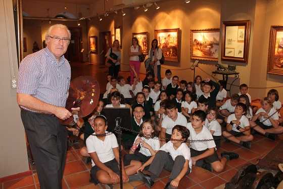 Un moment de la visita dels escolars, aquest dijous.