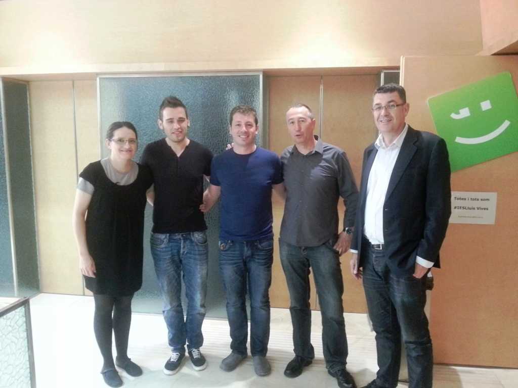 Muñoz amb Oltra, Ferri, Baldoví i Morera