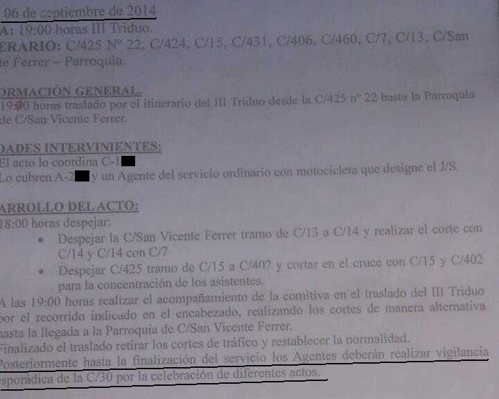 Policia de processons