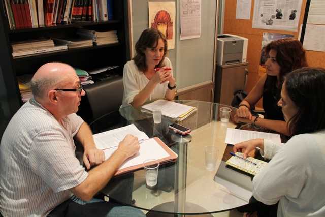 Marina albiol amb l'associació Víctimes Metro